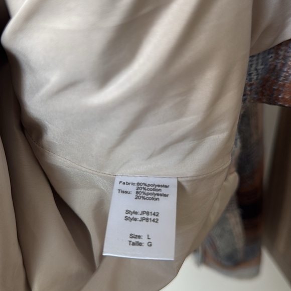 ELAN Oversized Flannel Plaid Shirt Jacket Size L - Picture 11 of 13